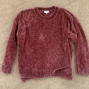 Pink chenille sweater